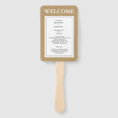 Sophisticated Gold Serif Wedding Stijlvol Modern Handwaaier (Voorkant)