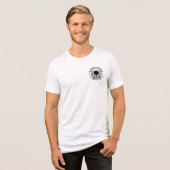 Sophisticated Golf Embleem Met Club En Eigen Naam Tri-Blend Shirt (Voorkant volledig)
