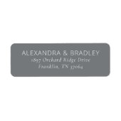 Sophisticated Gray Minimalist Etiket (Voorkant)