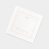 Sophisticated Gray Minimalist Typographic Folie Servetten (Links)