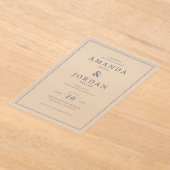 Sophisticated Gray Minimalist Wedding Invitation (Poser)