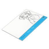 Sophisticated Great Dane on Pink Notitieblok (Schuin)