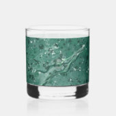 Sophisticated Green Marble Glass Whisky Glas (Links)