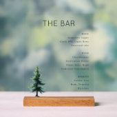 Sophisticated Green Minimalist Bar Menu (Neutre)