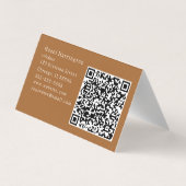 Sophisticated Grunge QR-code Visitekaartje gevouwe (Achterkant)