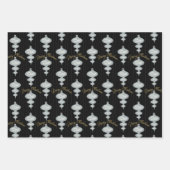 Sophisticated Kerstmis in Goud, Zwart en Grijs Inpakpapier Vel (Voorkant 3)