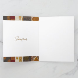 Sophisticated Luxe Afrikaans Caribisch Azië Bedankkaart