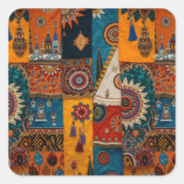 Sophisticated Luxury African Asian Caribbean  Vierkante Sticker