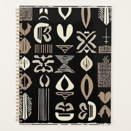 Sophisticated Luxury African Caribbean Mudcloth Planner
