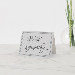 Sophisticated, Luxury Condolences Kaart