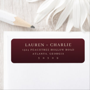 Sophisticated Maroon Typografie Etiket