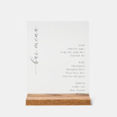 Sophisticated Minimalist Bar Menu (Recto)