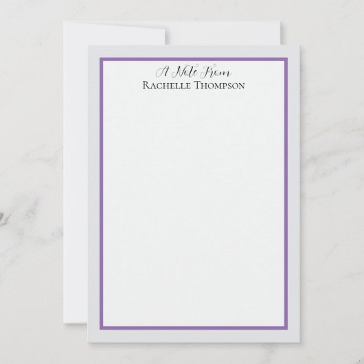 Sophisticated Minimalist Frame Note Card Notitiekaartje (Voorkant)