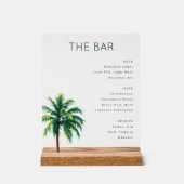 Sophisticated Minimalist Palm Tree Menu (Recto)
