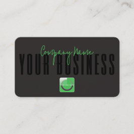 Sophisticated Modern Black Green Logo Generic  Visitekaartje