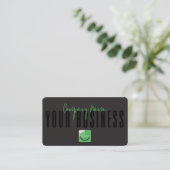 Sophisticated Modern Black Green Logo Generic  Visitekaartje (Staand voorkant)