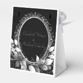 Sophisticated moderne bruiloft decor ontwerp bedankdoosjes (Achterkant)