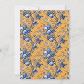 Sophisticated Navy Floral Wedding Invitation (Dos)