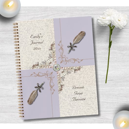 Sophisticated Pale Lavender Personal Journal