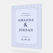 Sophisticated Pastel Wedding Sign (Angle)
