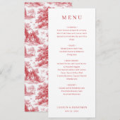 Sophisticated Peach Minimalist Menu (Devant / Derrière)