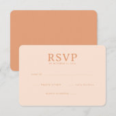 Sophisticated Peach RSVP Card Kaartje (Voorkant / Achterkant)