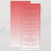 Sophisticated Pink Menu Template (Devant / Derrière)