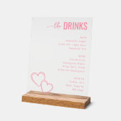 Sophisticated Pink Minimalist Beverage Menu (Angle)