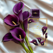 Sophisticated Purple Calla Lily Wedding Acryl Uitnodigingen