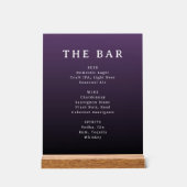 Sophisticated Purple Gradient Bar Menu (Recto)