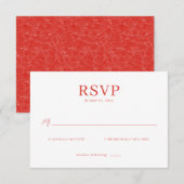 Sophisticated Red RSVP Card (Devant / Derrière)