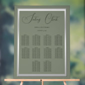Sophisticated Sage & Zilveren bruiloft Acryl Bord (Neutraal)