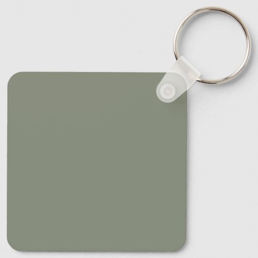 Sophisticated Sage & Zilveren bruiloft Sleutelhanger (Achterkant)
