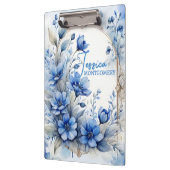 Sophisticated  Serene Blue Blossoms Klembord (Links)