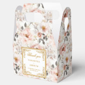 Sophisticated stoffige roze gouden bruiloft gunst bedankdoosjes (Geopend)