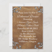 Sophisticated Westerne repetitie Dinner Invitation Kaart (Achterkant)