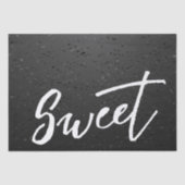 Sophisticated zwart-wit Sweet Design Tissuepapier (Voorkant)