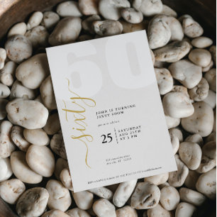 Sophistiqué 60e anniversaire Invitation avec Propr