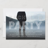 Sophistiqué Chic Bachelor Party Photo Invitation (Devant)