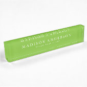Sophistiqué en vert| Plaque de nom de bureau
