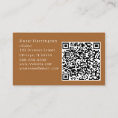 Sophistiqué Grunge QR Code Carte de visite unique (Dos)