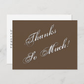 Sophistiqué "Merci Beaucoup !" Carte postale (Devant / Derrière)