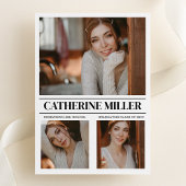 Sophistiqué minimaliste Faire-part de graduation