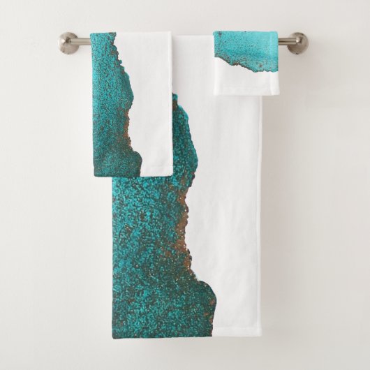 Sophistiqué tendance Turquoise noir blanc Abstrait (En situation)