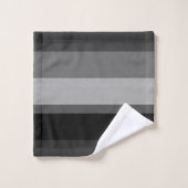 Sophistiqués noirs et gris Gras Gras Élégant (Gant de toilette)