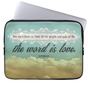 Sophocles Inspirerend Quote "Liefde" Laptop Sleeve