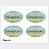 Sophocles Inspirerend Quote "Liefde" Ovale Sticker (Vel)