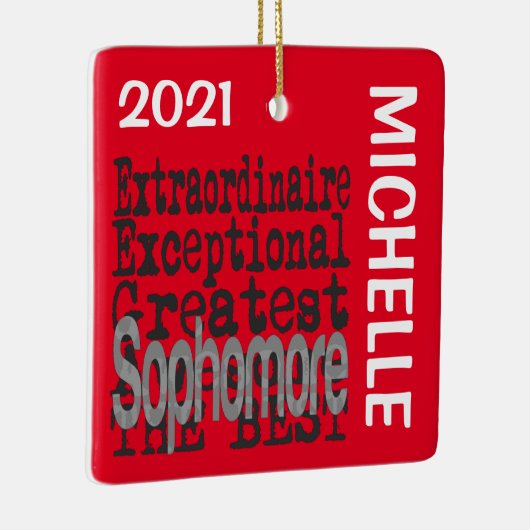 Sophomore Extraordinaire CUSTOM Keramisch Ornament (Rechts)