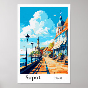 Sopot Polen Reizen  Illustratie Poster