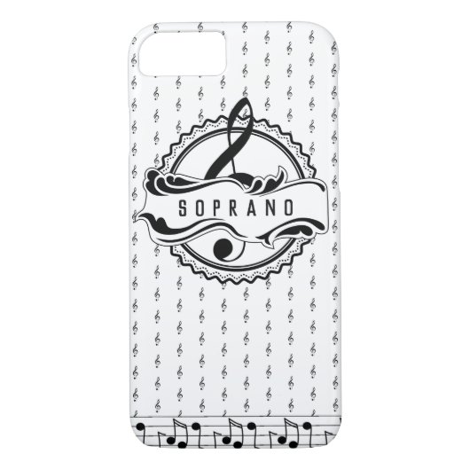 Sopraan Zanger Muzikale Nota Telefoonhoes Case-Mate iPhone Case (Achterkant)